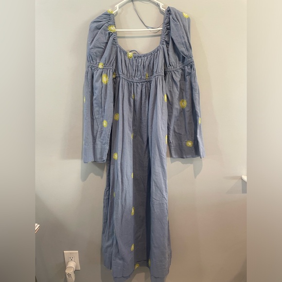 Free People Emory Embroidered Midi Dress - Picture 6 of 7